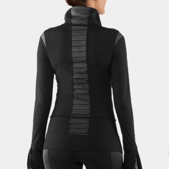 Under Armour Jackets & Blazers - Under Armour StudioLux Noir Moto-Yoga Jacket L (sim Athleta Delancey Gleam)